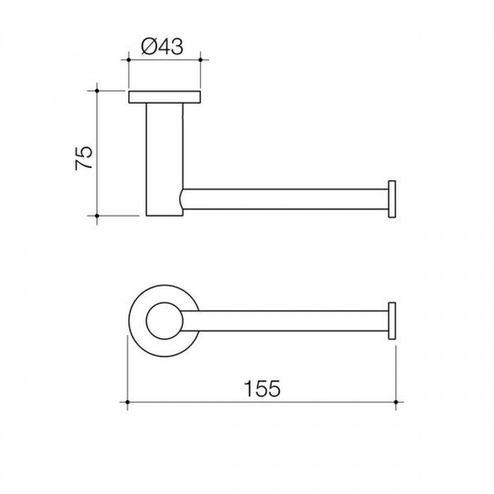 Caroma Liano II 96442BN Double Toilet Roll Holder