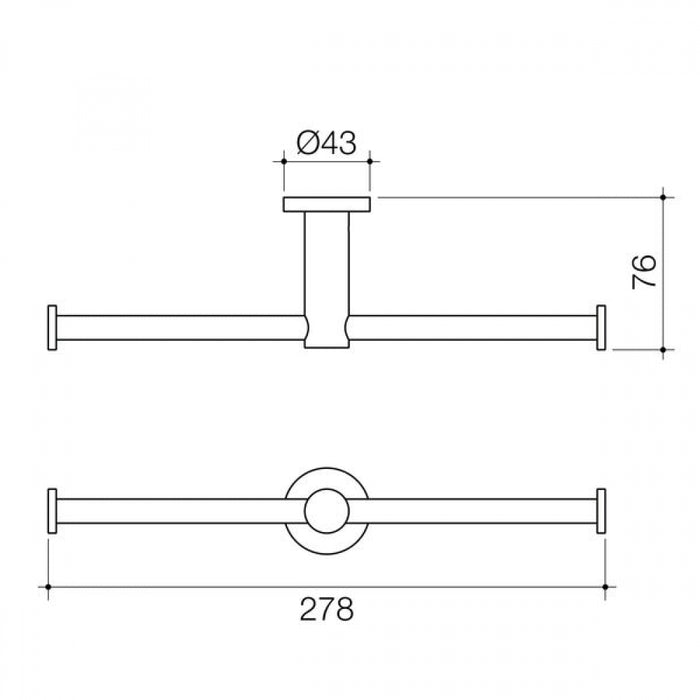 Caroma Liano II 96442BN Double Toilet Roll Holder