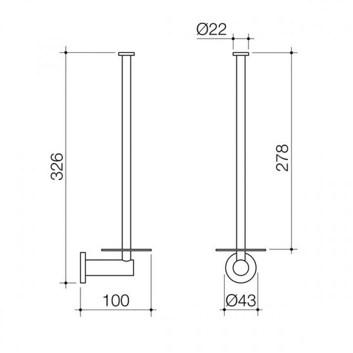Caroma Liano II 96452B Spare Toilet Roll Holder