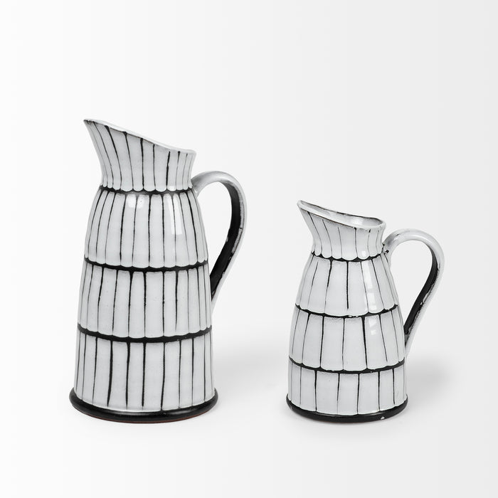 Chic black and white Jug