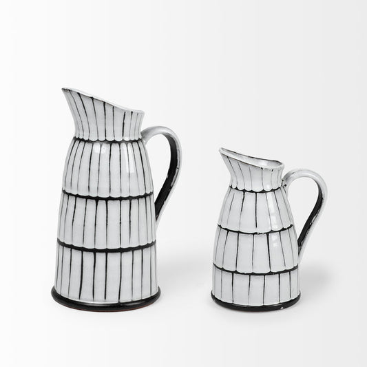 Chic black and white Jug