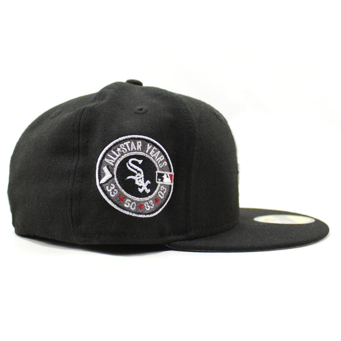 Chicago White Sox 33 50 83 03 All Star Years New Era Fitted 59Fifty Hat (Black Gray Under Brim)