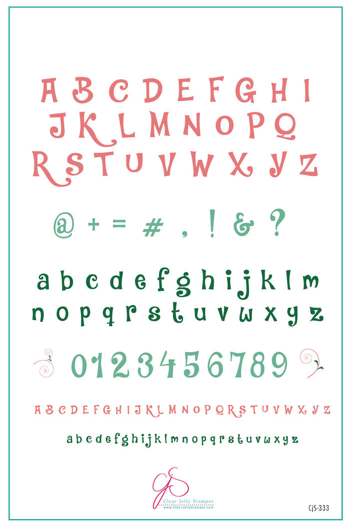CjS-333 - Alphabet - Jungle Boogie | Clear Jelly Stamping Plate