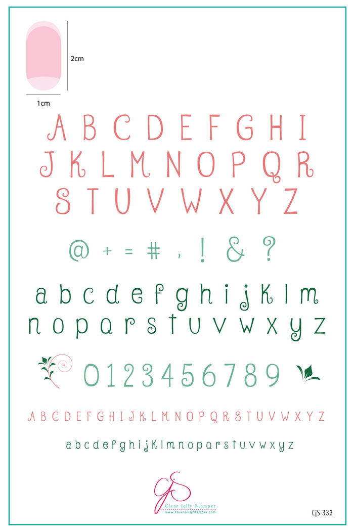 CjS-333 - Alphabet - Jungle Boogie | Clear Jelly Stamping Plate