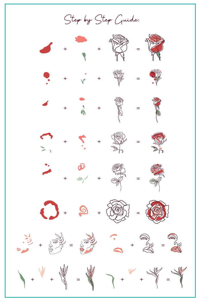 CjS-334 - Artsy Line Art | Clear Jelly Stamping Plate