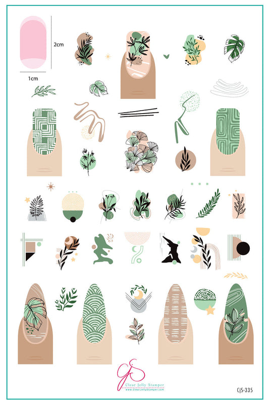 CjS-335 - Modern Muse Two | Clear Jelly Stamping Plate