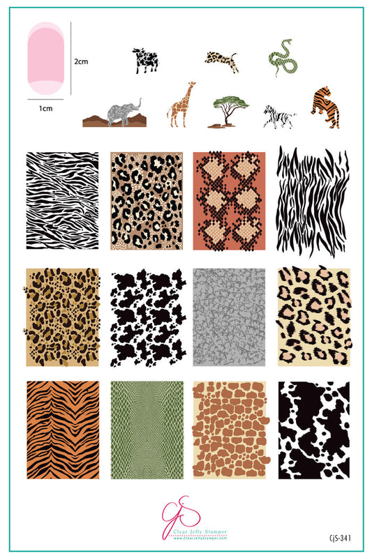 CjS-341 - Animal Diva | Clear Jelly Stamping Plate