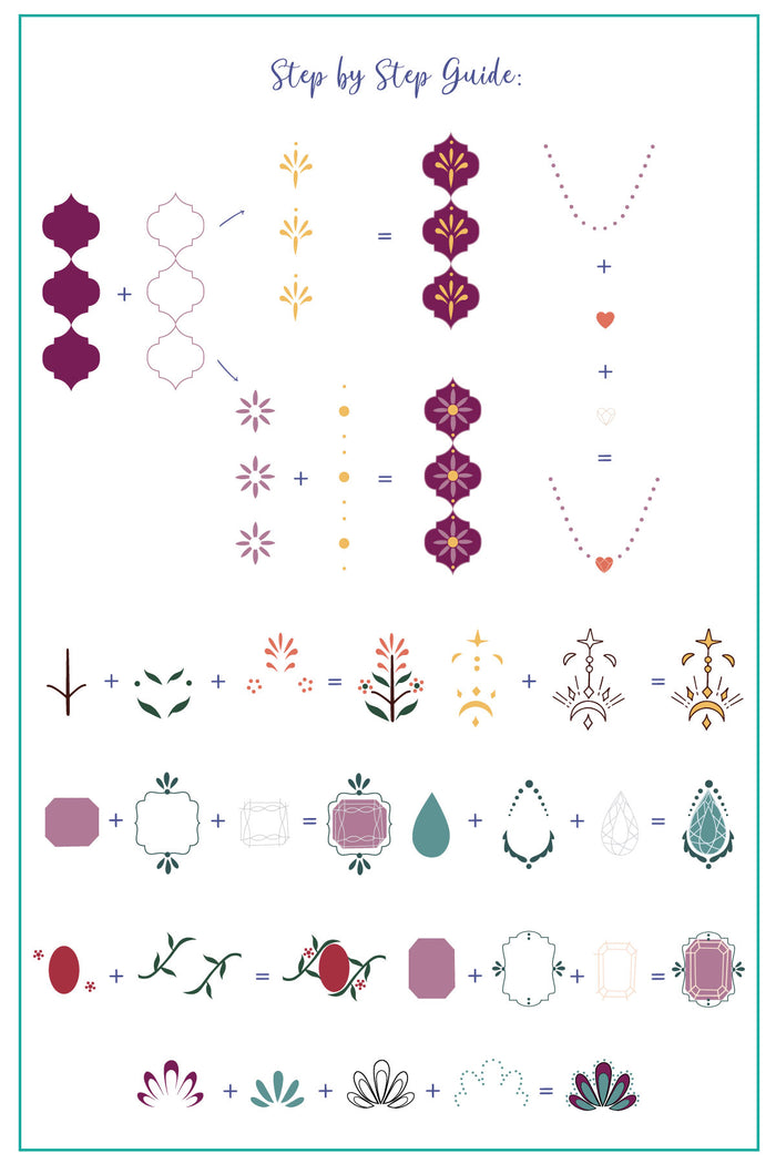 CjSLC-101 - Enchanted Gems  |  Clear Jelly Stamping Plate