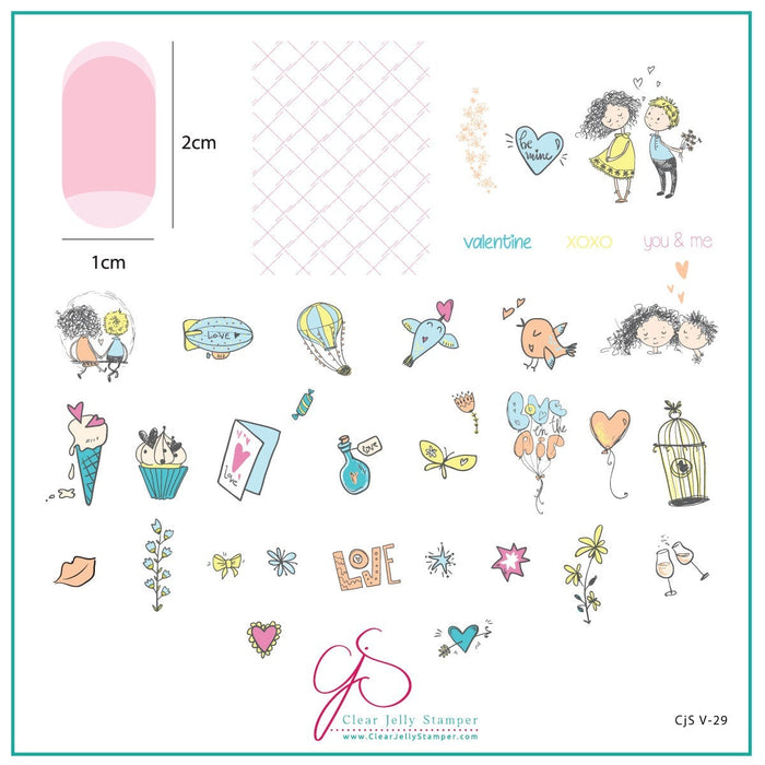 CJSV-29 Be Mine | Clear Jelly Stamping Plate