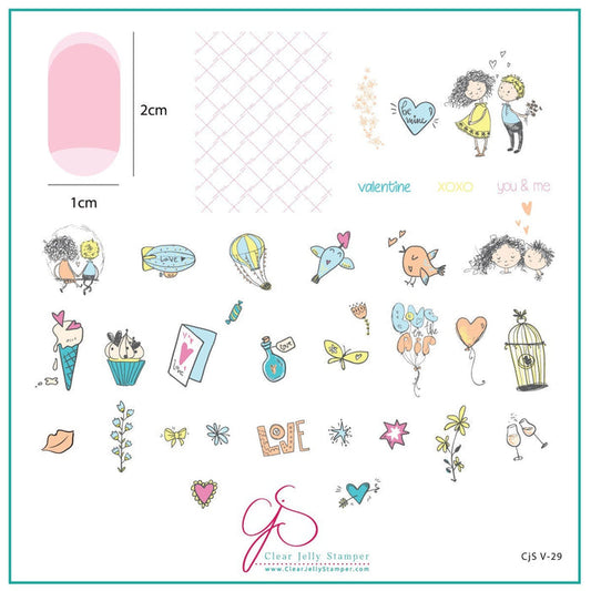 CJSV-29 Be Mine | Clear Jelly Stamping Plate