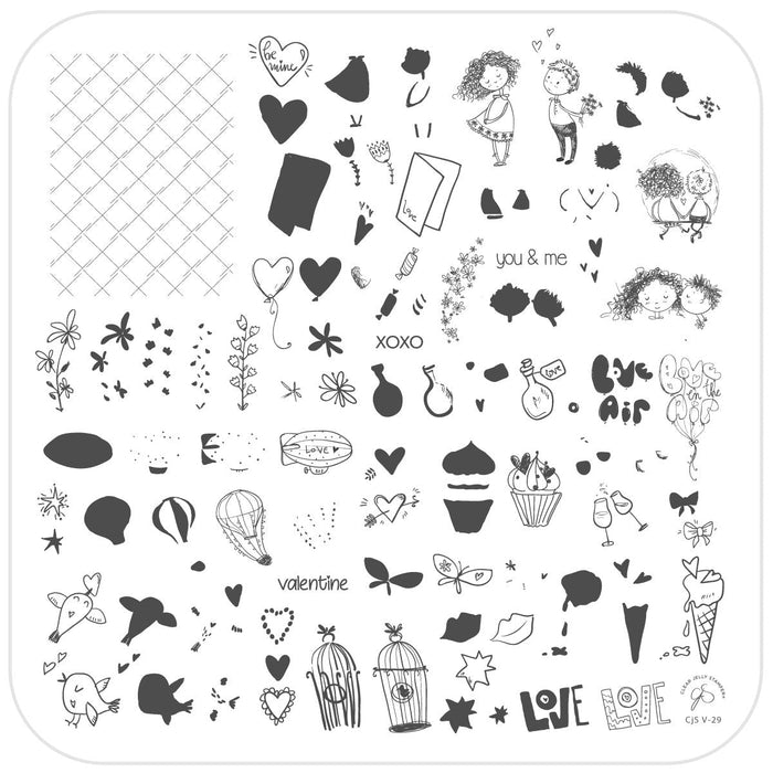 CJSV-29 Be Mine | Clear Jelly Stamping Plate