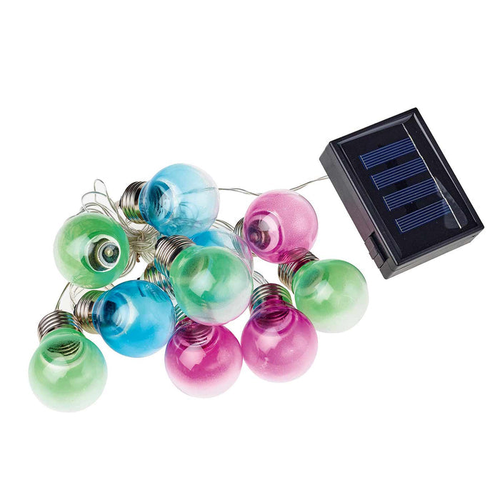 Cole & Bright Multicoloured Solar String Lights - 10 Bulbs