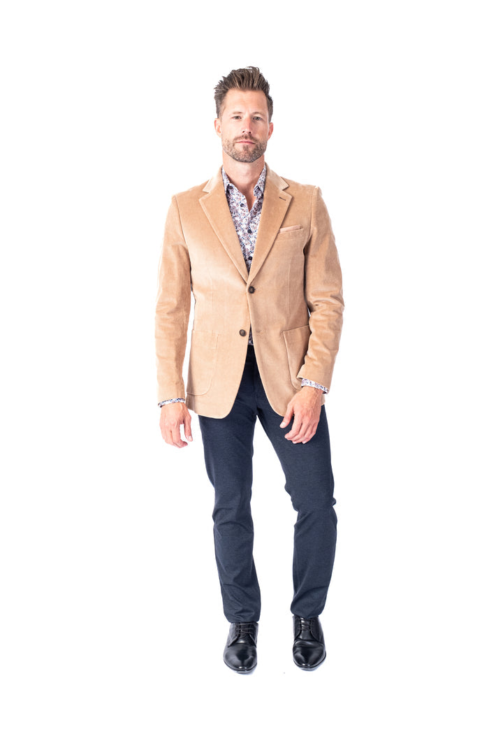 Cord Patch Pocket Blazer - Beige