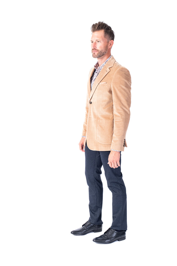 Cord Patch Pocket Blazer - Beige