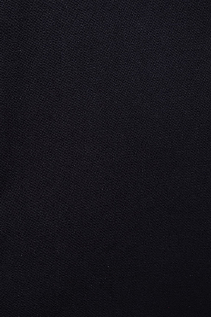 Cotton Satin Finish Solid Dress Shirt - Black