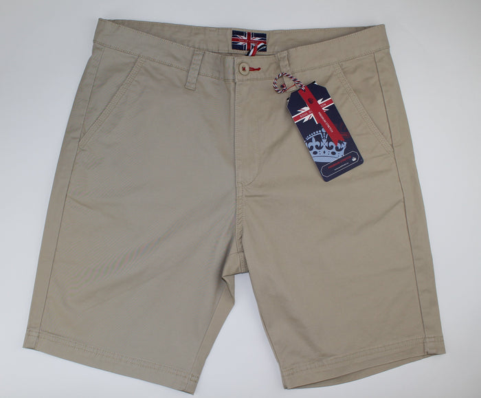 Cotton Stretch Shorts - Taupe