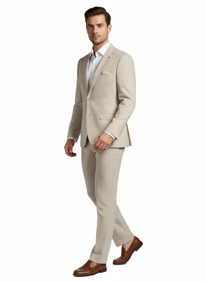 Cotton/Linen Textured Blazer - Beige