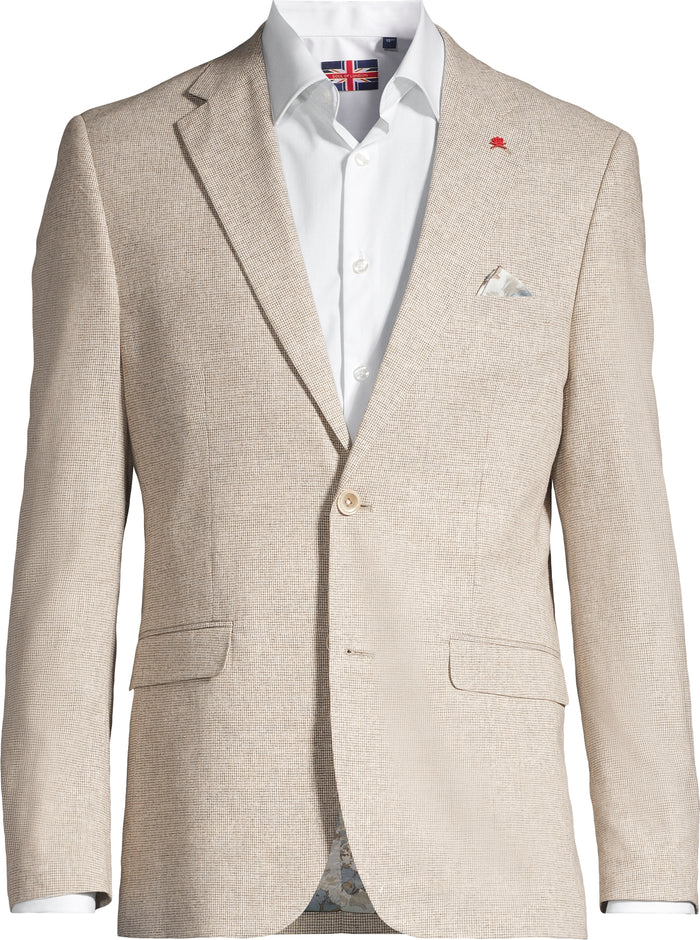 Cotton/Linen Textured Blazer - Beige