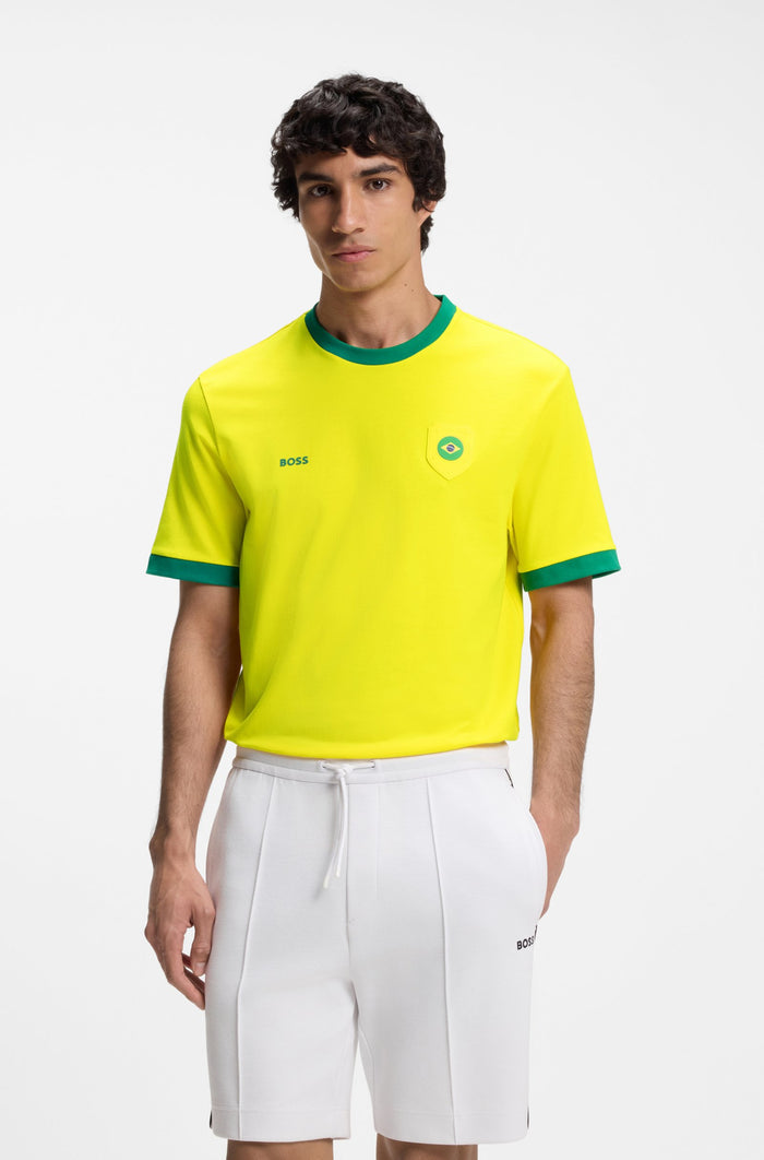 Cotton/Stretch Word Cup Flag T-Shirt