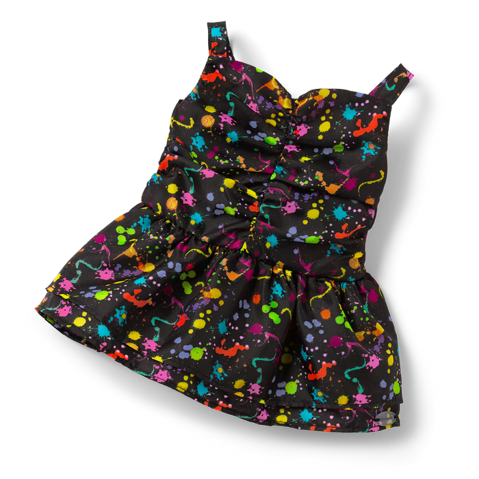 Courtney's™ Splatter Print Dress for 18-inch Dolls (Historical Characters)
