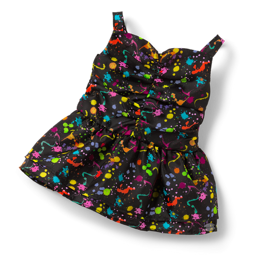 Courtney's™ Splatter Print Dress for 18-inch Dolls (Historical Characters)