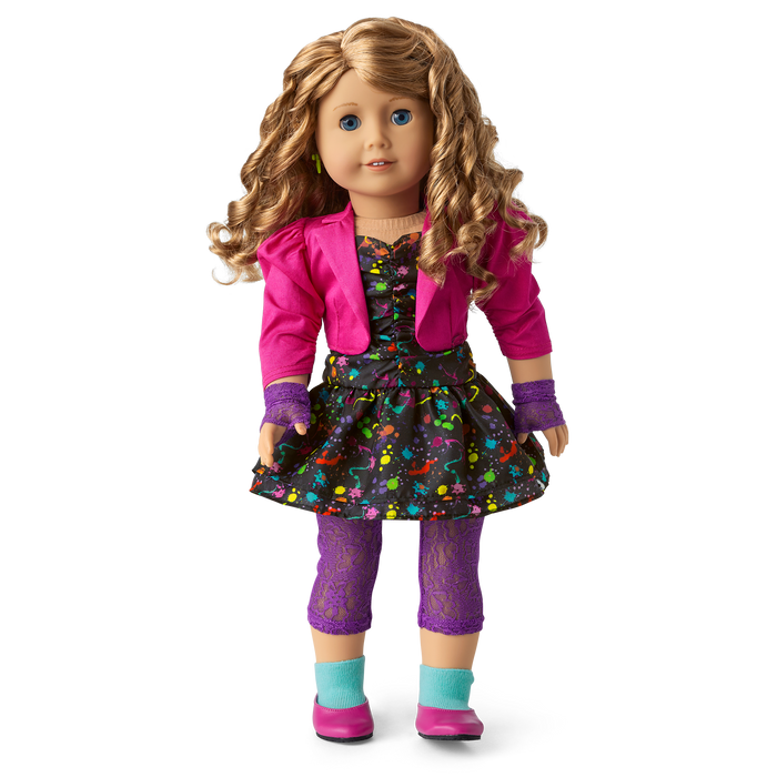 Courtney's™ Splatter Print Dress for 18-inch Dolls (Historical Characters)