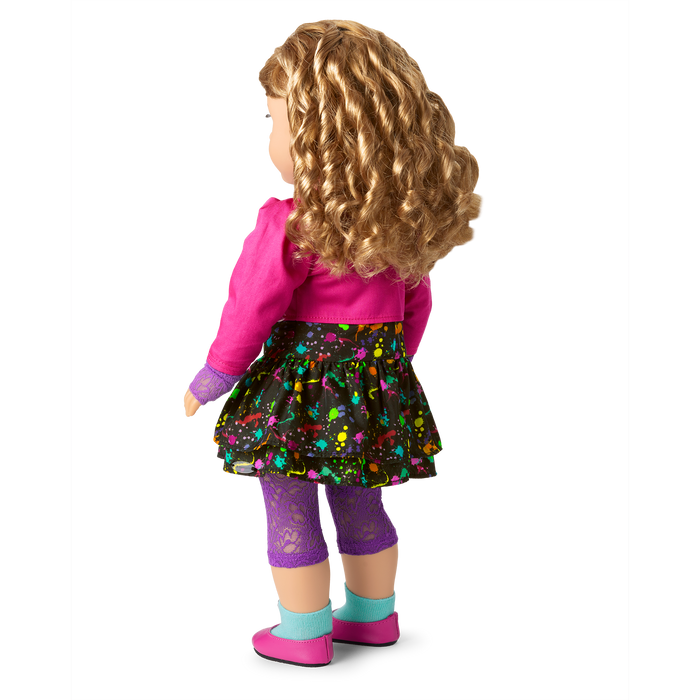 Courtney's™ Splatter Print Dress for 18-inch Dolls (Historical Characters)