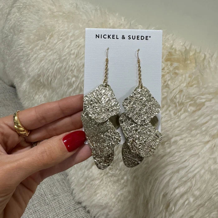 Crushed Gold Florence Earrings
