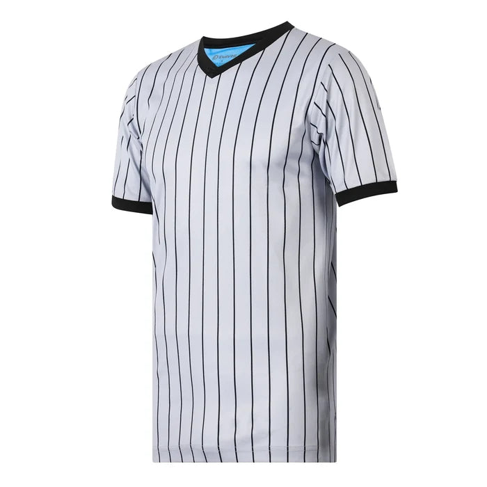 Davis BFX Gray Pinstripe Referee Shirt - Tall