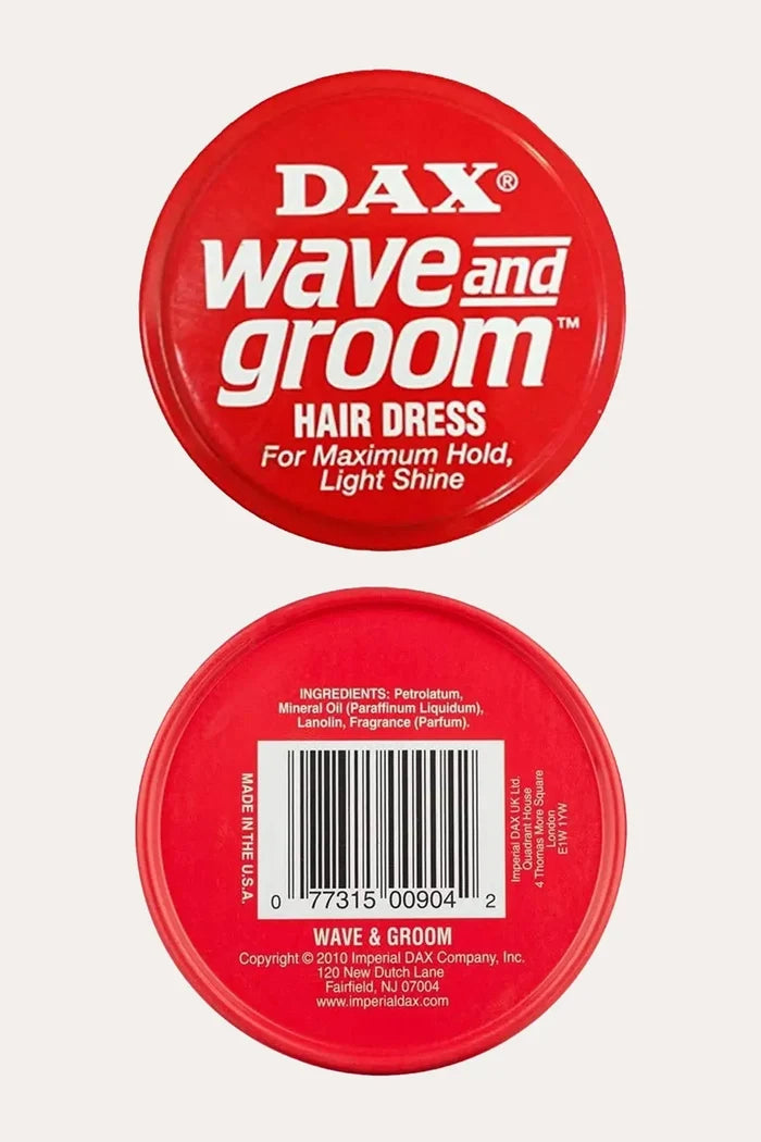 DAX WAVE & GROOM RED HAIR DRESS WAX 3.5oz DAX