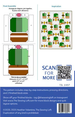 Dessert Cactus Quilt Block Pattern