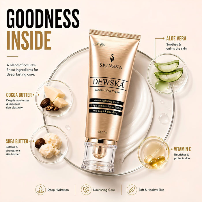 Dewska Moisturizing Cream | Deep Hydration for Dry, Rough & Flaky Skin