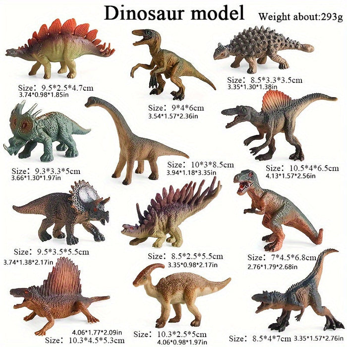 Dino Delight: 12-Piece Action Figure Set