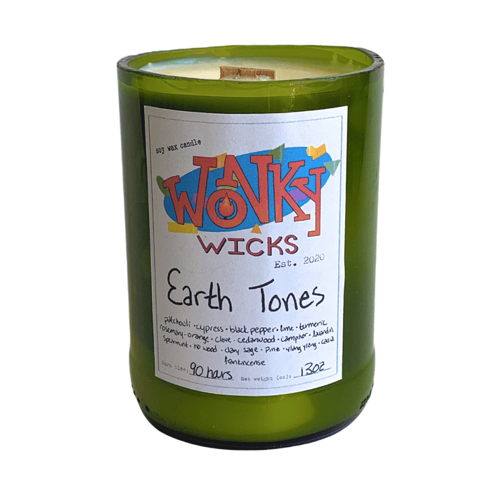 DISCONTINUED - Earth Tones Soy Wax Candle | Wonky Wicks