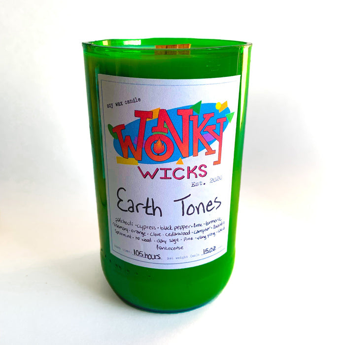 DISCONTINUED - Earth Tones Soy Wax Candle | Wonky Wicks