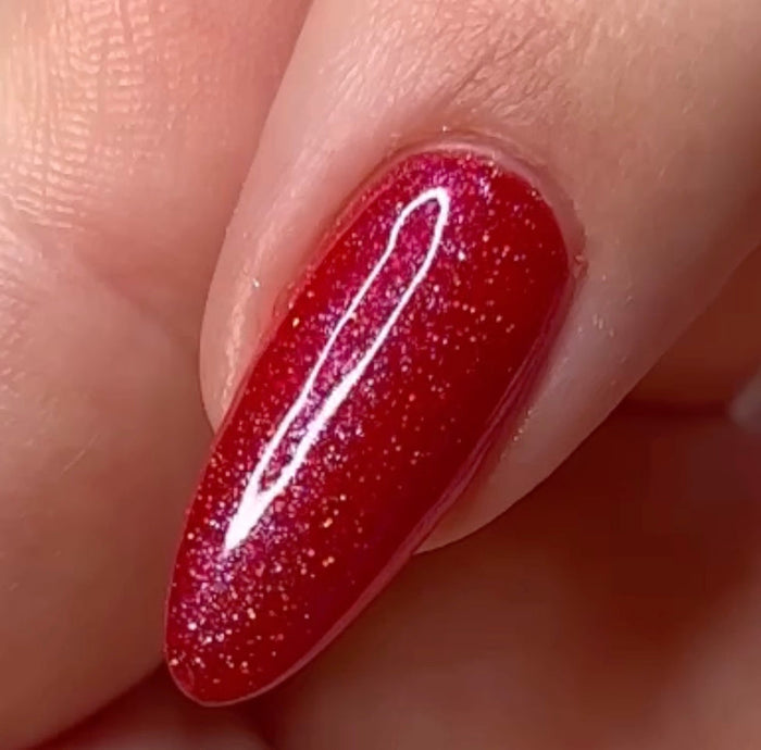 DND DC Mermaid Soak off Gel in holographic glitter - #246 Coral