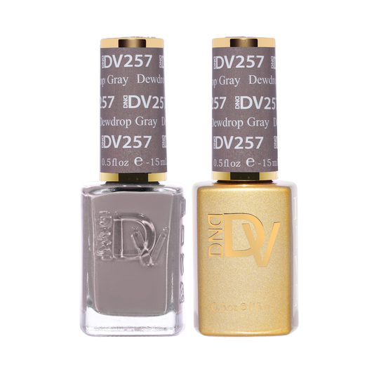 DND Diva Gel & Nail Polish - Dewdrop Gray #257