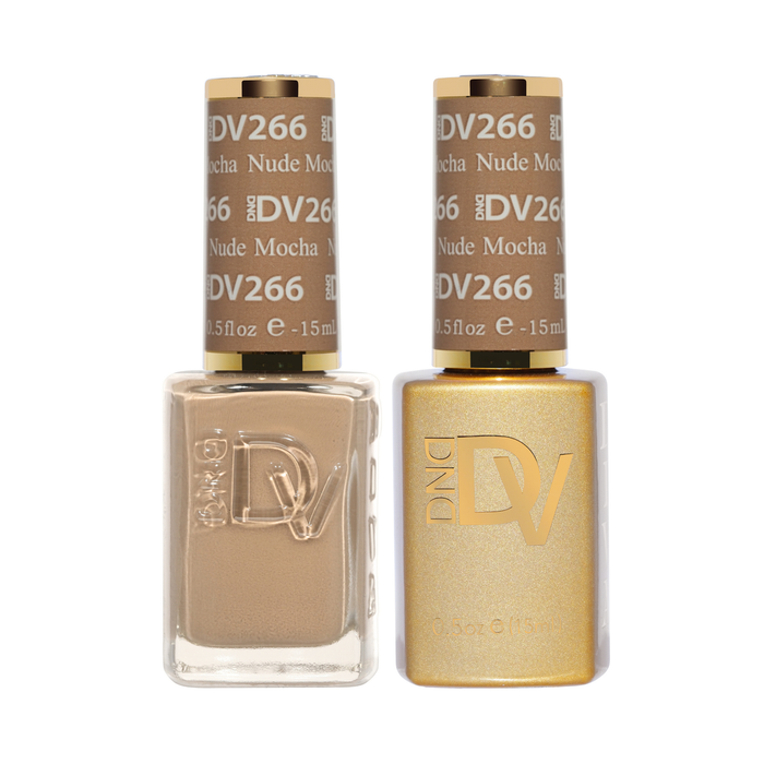DND Diva Gel & Nail Polish - Nude Mocha #266