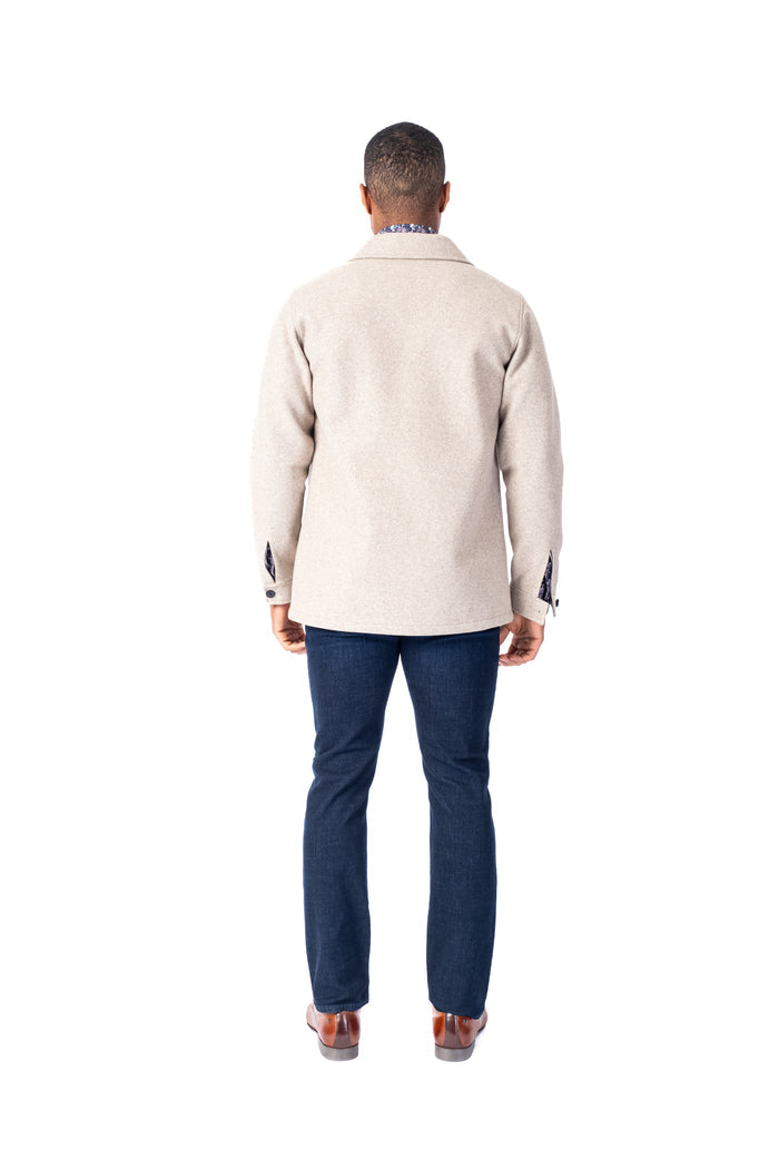 Double Pocket Shirt Jacket - Beige