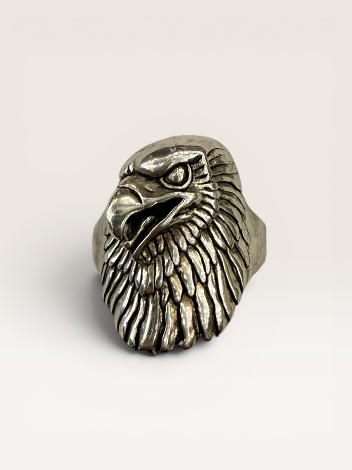 Eagle Head Biker Ring