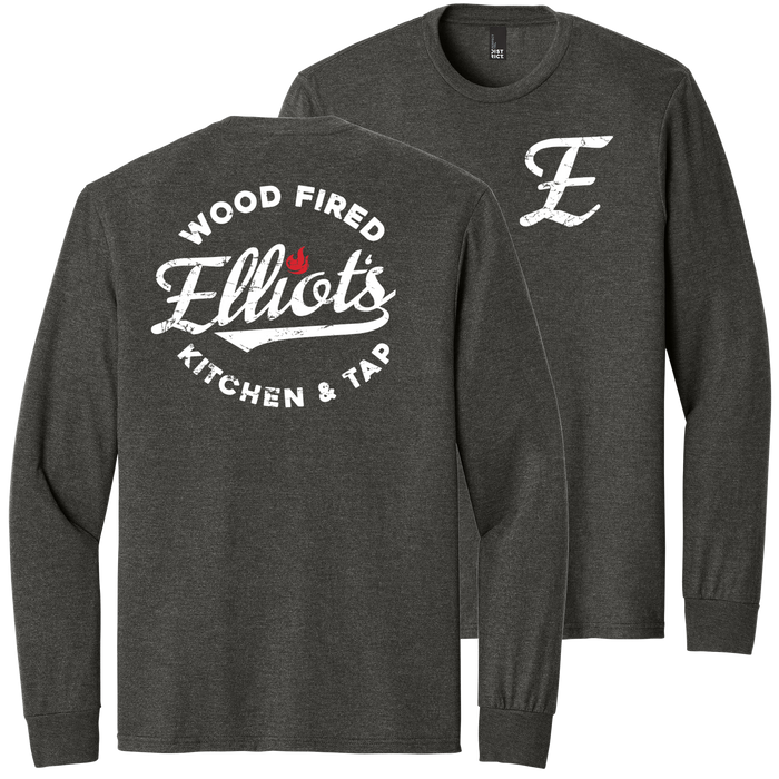 Elliots Wood Fired Kitchen and Tap Logo Long Sleeve Triblend T-Shirt