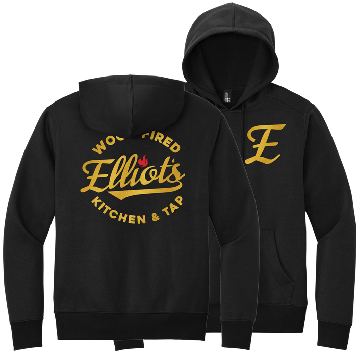 Elliots Wood Fired Kitchen and Tap Logo Perfect Weight Fleece Pullover Hoodie