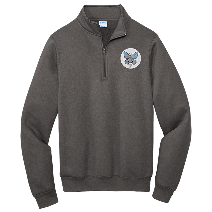 Emma Gage Memorial 1/4 Zip Pullover Sweatshirt W/Metallic Finish Emblem Crest