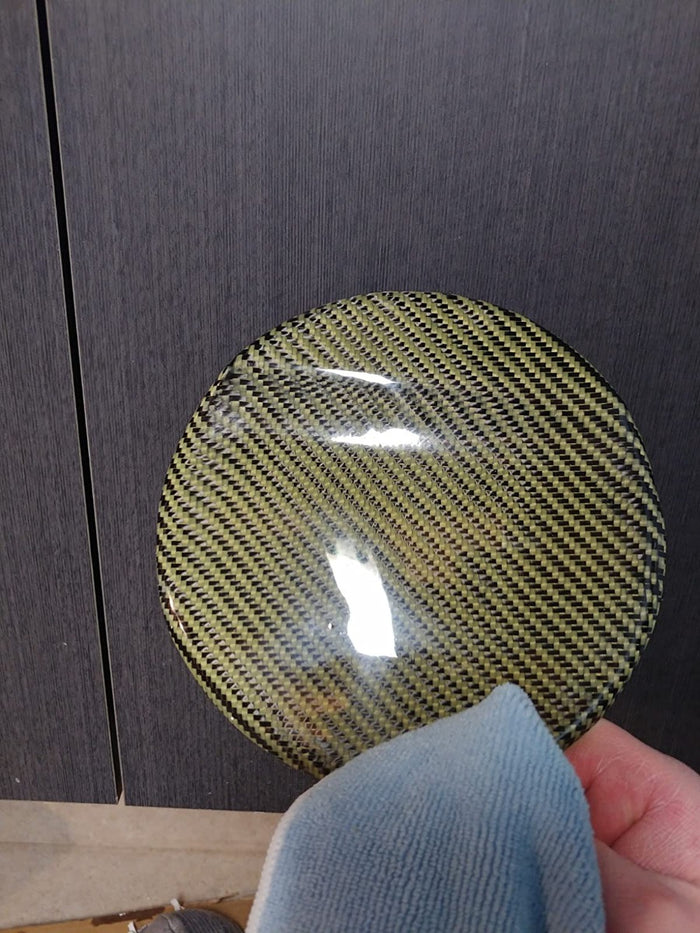 Hybrid Kevlar and Carbon circle used with 2:1 epoxy resin kit.