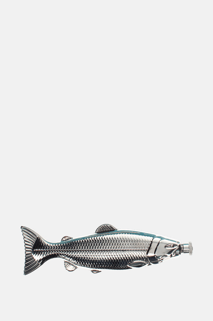 Rex London Fish Shaped Stainless Steel Hip Flask.
