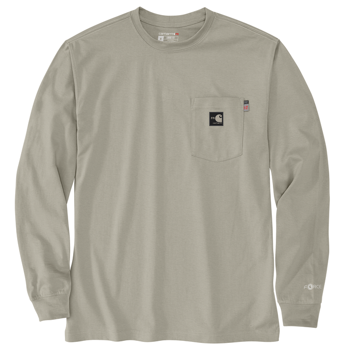 Flame Resistant Force Loose Fit Lightweight Long-Sleeve Camo C Graphic T-Shirt - E00-Greige | Carhartt 107191