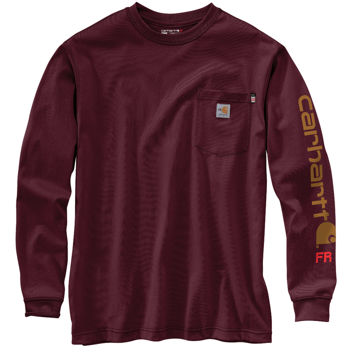 Flame Resistant Force Loose Fit Lightweight Long-Sleeve Logo Graphic T-Shirt - PRT-Port | Carhartt 104130