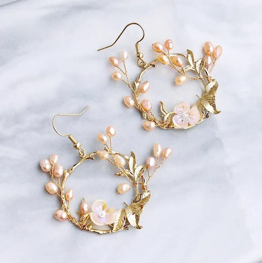 Pearl Wedding Jewelry - Romantic Freshwater Pearl Bridal Earrings