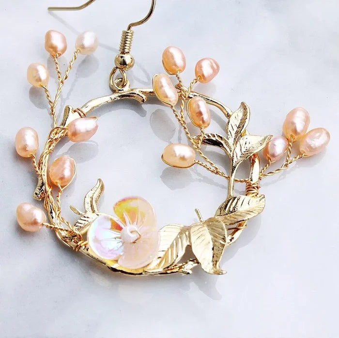 Pearl Wedding Jewelry - Romantic Freshwater Pearl Bridal Earrings