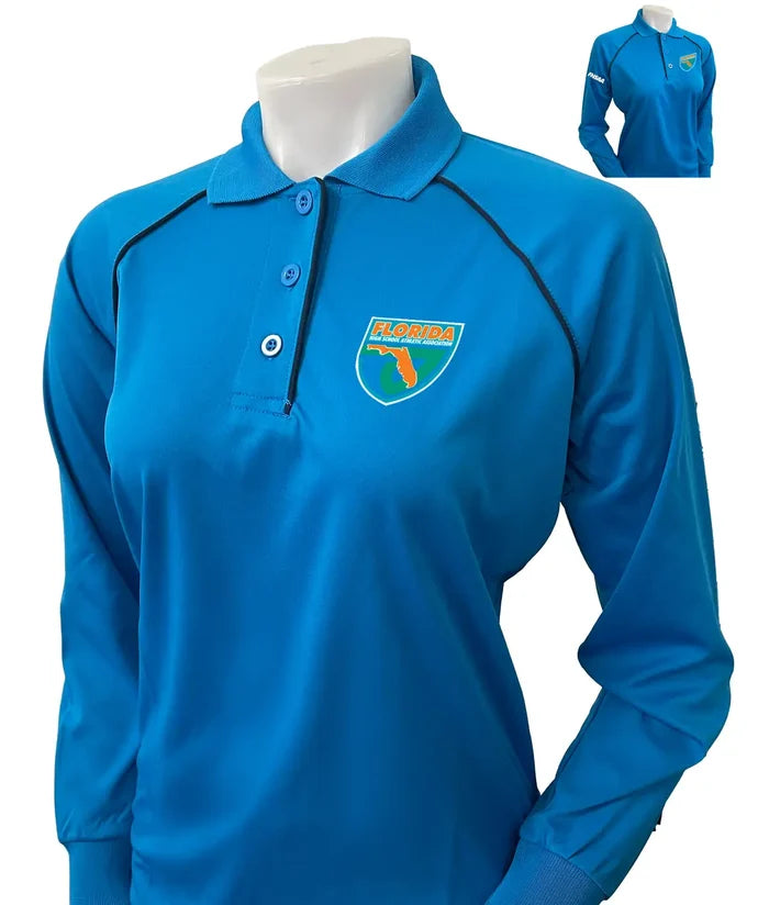 Florida (FHSAA) Smitty Women's Bright Blue Volleyball Referee LS Shirt